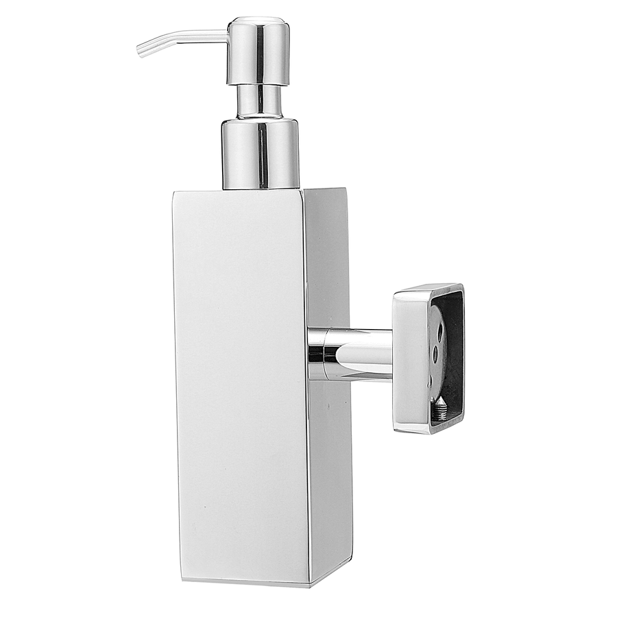 Stainless Steel Hand Soap Dispenser Liquid Bottle Holder Wall Mounted Bathroom Storage - MRSLM