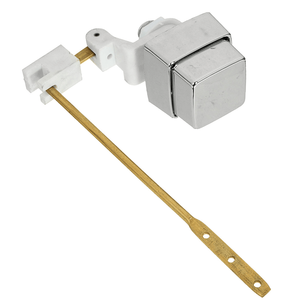 Push Botton Side Mount Toilet Tank Lever Flush Handle Brass Arm Fits Most Toliet - MRSLM