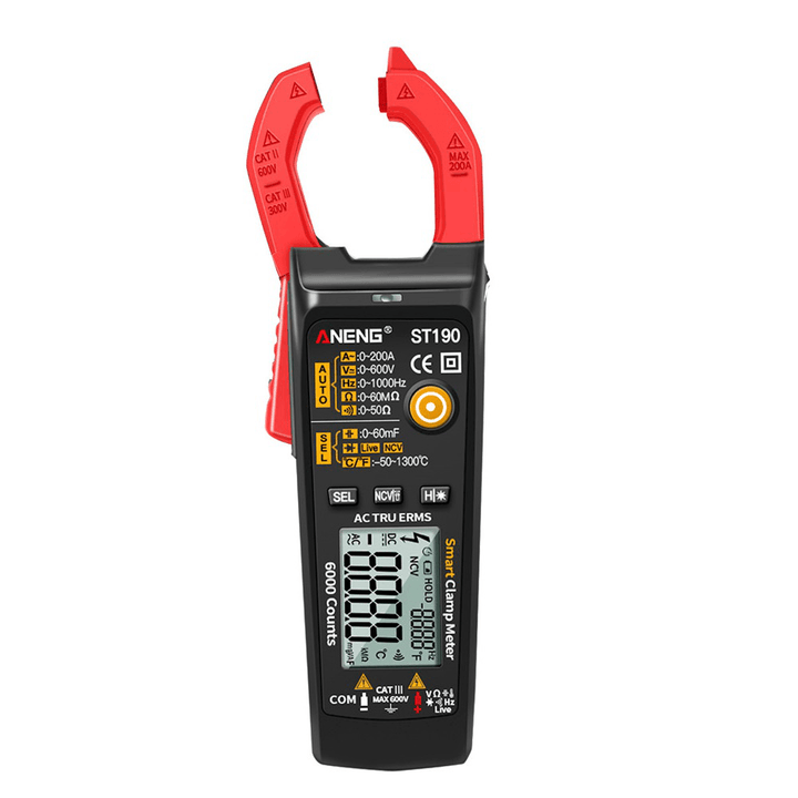 ANENG ST190 Clamp Meter 6000 Counts True RMS Digital Professional Multimeter AC Current Clamp Tester Meters Voltmeter Auto Range - MRSLM