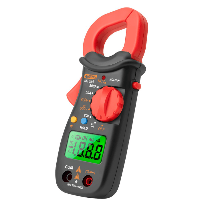 ANENG MT88 1999 Digital Clamp Multimeter Meter 1999 Counts 500A AC Current AC DC Voltage NCV Test with Backlight - MRSLM