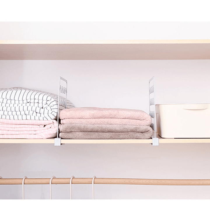 Closet Shelf Divider Wardrobe Partition Organizer Clamp for Kitchen Cabinets - MRSLM