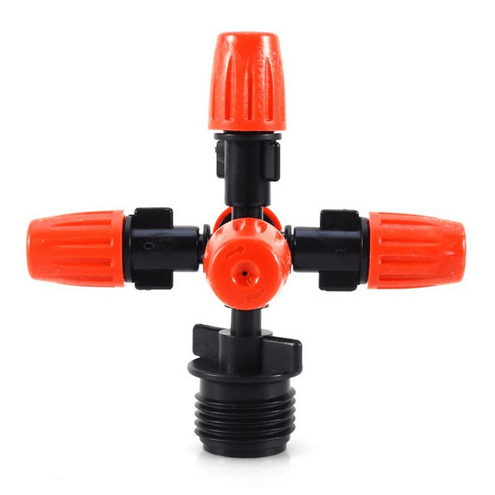 5 Head Adjustable Nozzles 360° Automatic Rotating Mist Spray Lawn Sprinkler Atomizer Garden Watering Accessory - MRSLM