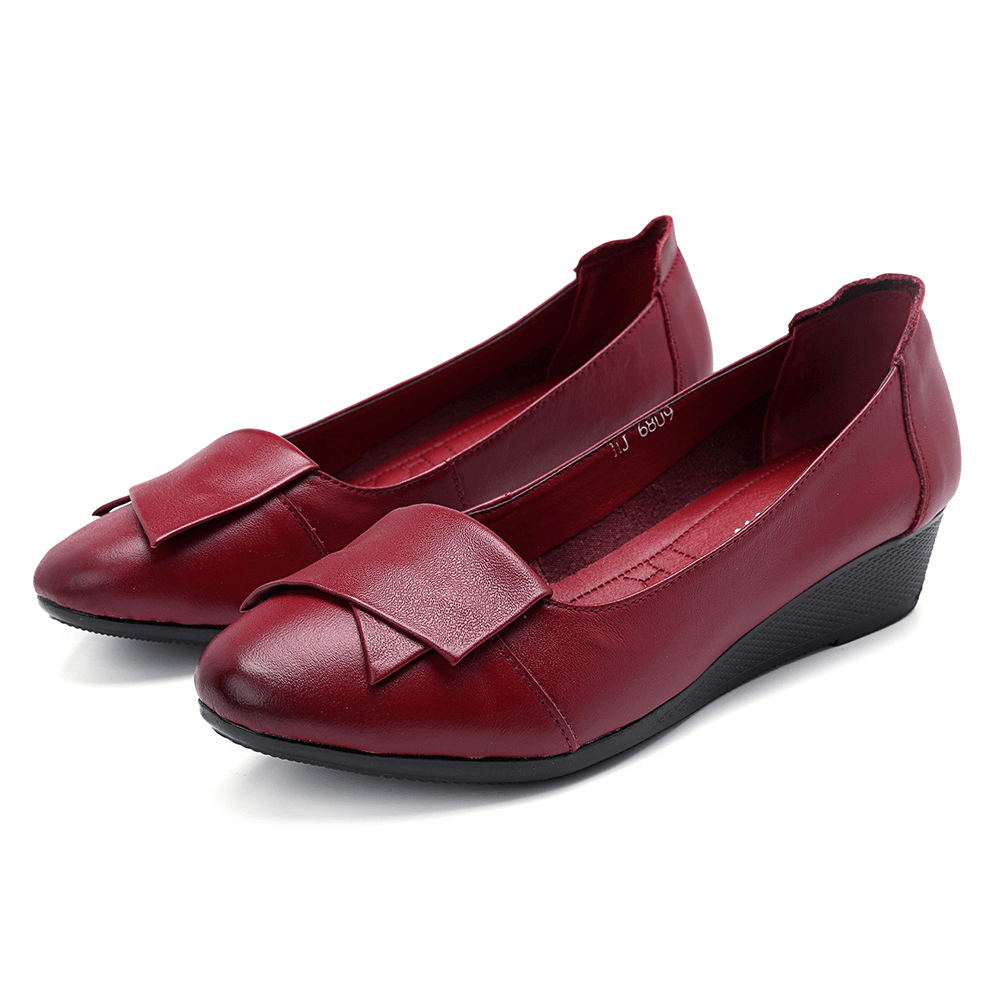 Women Comfortable Soft Leather Flats Loafers - MRSLM