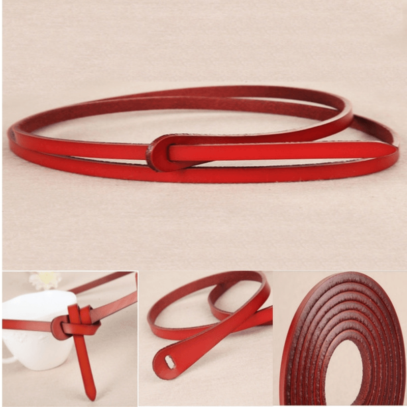 110CM Durable Womens Belt Fashion Design Vintage Cowhide Genuine Leather Belts - MRSLM