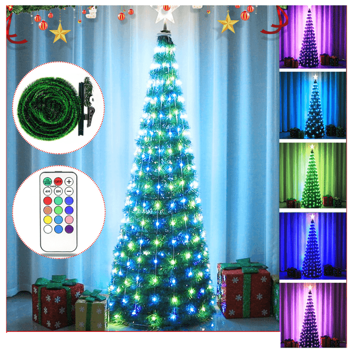 2020 Christmas Tree with Light String Light String Remote Control LED String Lights for Home Christmas Decoration - MRSLM