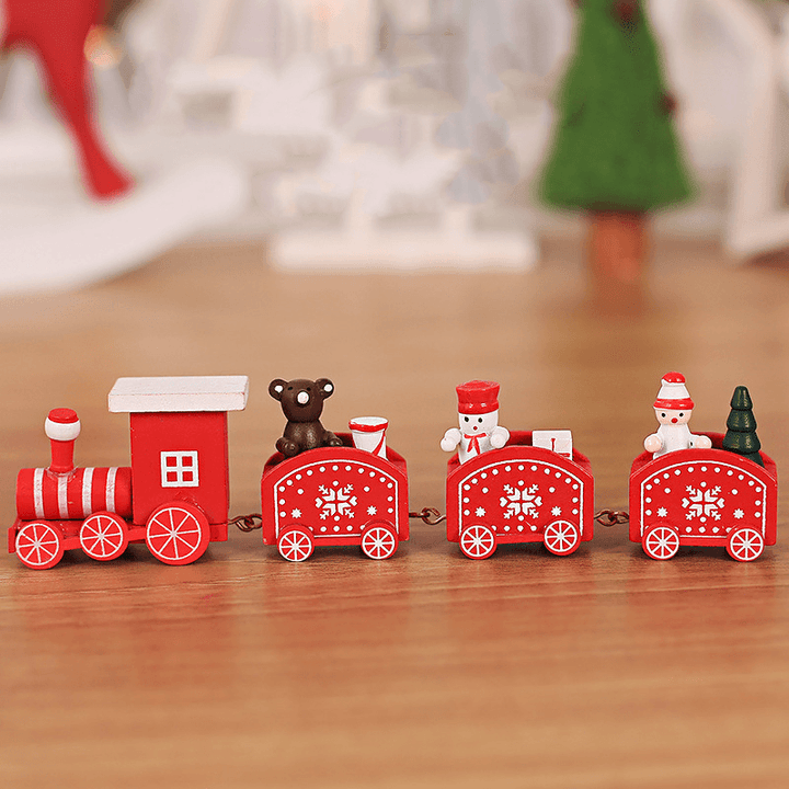 Wooden Train Children Kindergarten Holiday Christmas Gifts - MRSLM