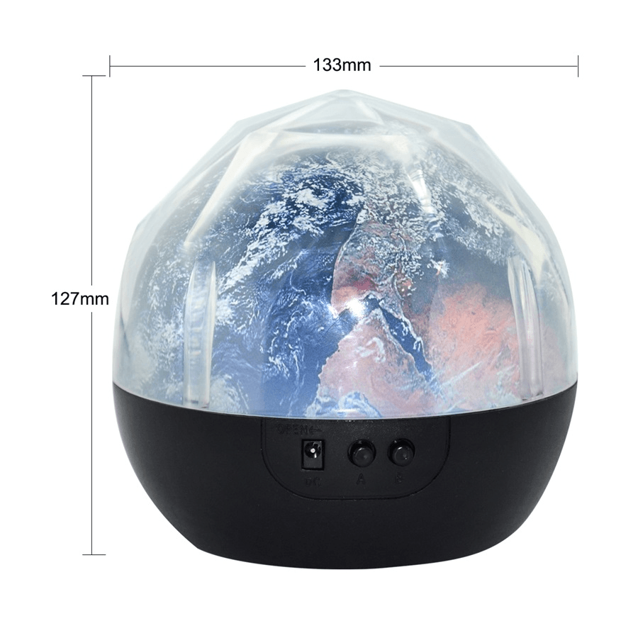 Starry Sky Earth Rotate Projector LED Night Light USB AA Battery Powered LED Night Lamp Novelty Baby Light - MRSLM