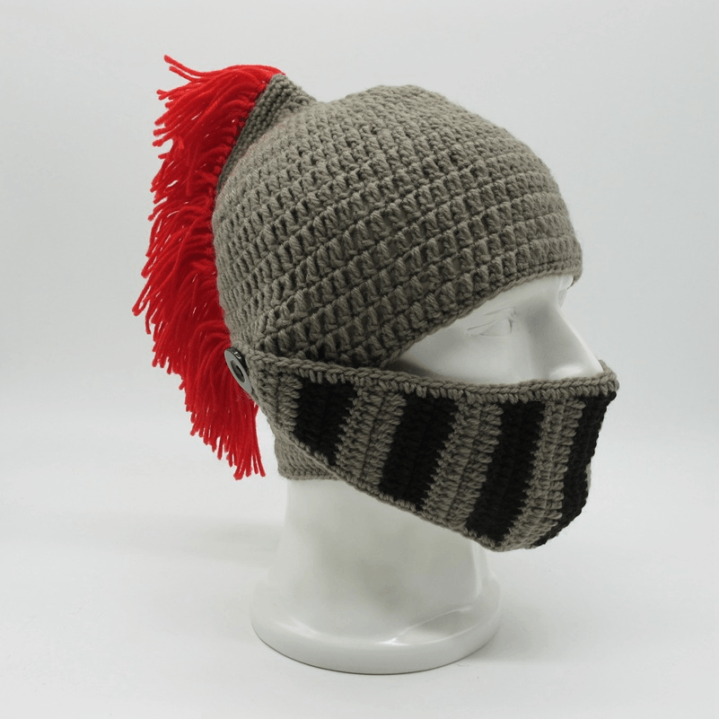 Funny Hat Creative Hand-Woven Knight Hat Helmet Shape - MRSLM