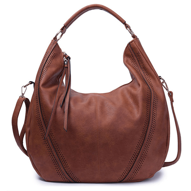 Women Pu Leather Vintage Handbag Shoulder Bag - MRSLM