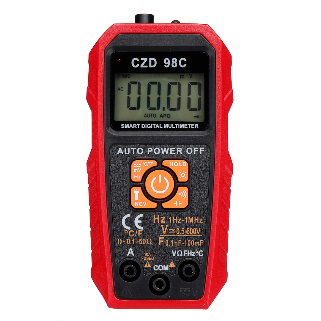 98A/C True RMS Electric Digital LCD Current AC DC Voltage Multimeter Capacitance Meter - MRSLM