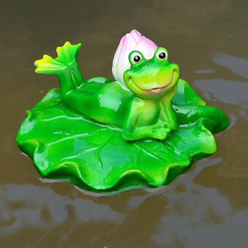 Floating Pond Decor Outdoor Simulation Resin Cute Swimming Pool Lawn Frog Decorations Ornament Garden Art in Water - MRSLM