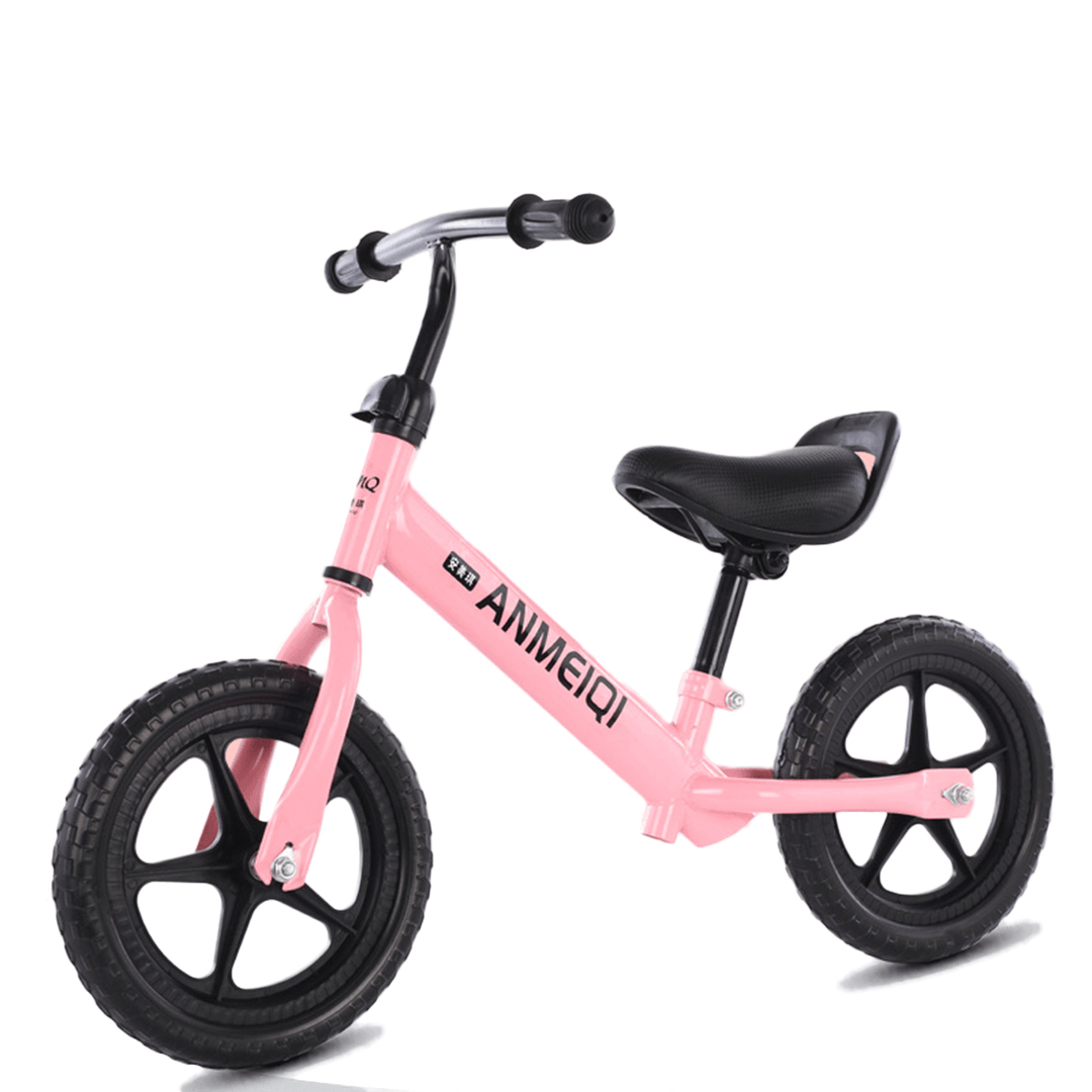 12 Inch 2 Wheel Kids No Pedal Balance Bike for Aged 1-6 Children Toddler Bicycle Balance Training Gifts Boys＆Girls - MRSLM