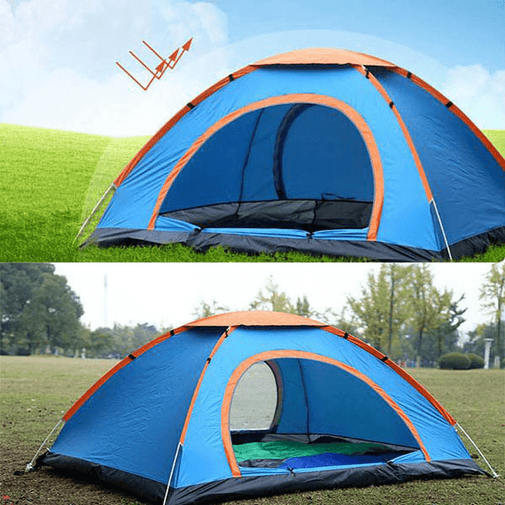 Outdoor Double 2 Persons Camping Tent Automatic Single Layer Beach Sunshade Canopy - MRSLM