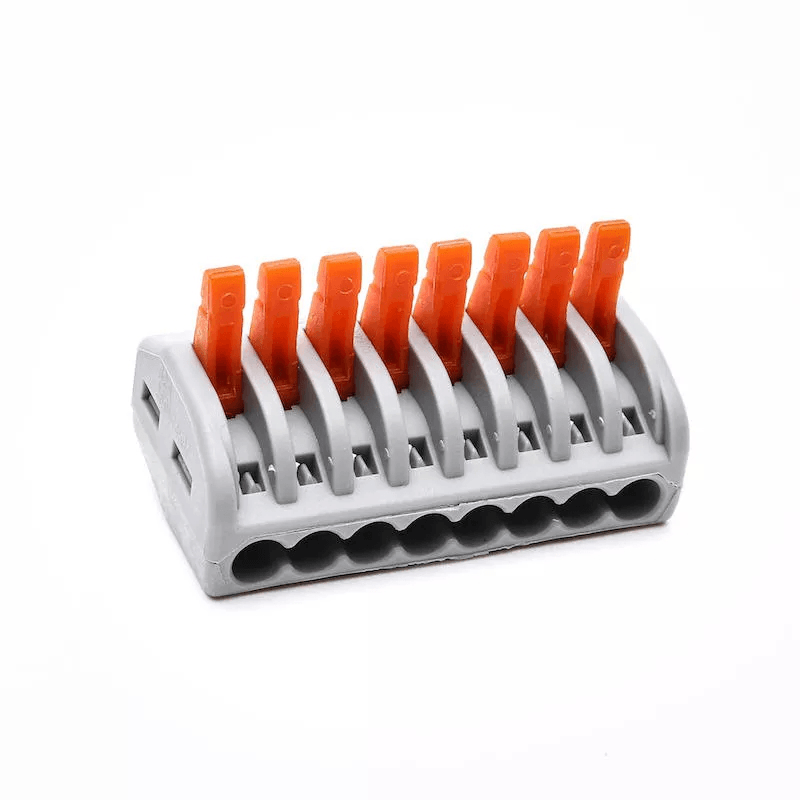 10Pcs PCT-218 8Pin Universal Connectors Terminals Electric Cable Wire Connector Terminal Block Cable Terminals - MRSLM