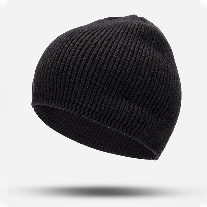 Unisex Solid Color Elastic Knitted Caps Autumn Winter Warm Breathable Skull Cap Brimless Beanie Landlord Cap - MRSLM