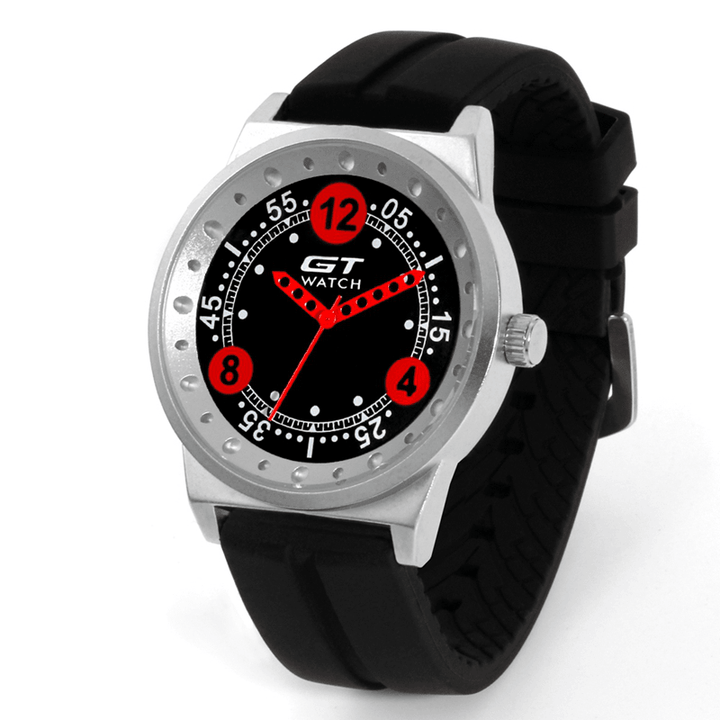 GT 006 Silica Gel Strap Car Racing Style Fashion Sport Casual Men Quartz Wrist Watch - MRSLM