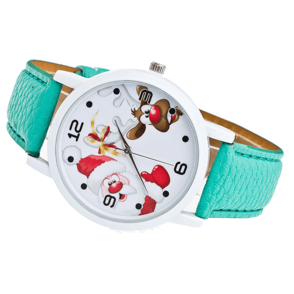 Cartoon Santa and Elk Pattern Fashion Cute Kid Watch Children Quartz Watch - MRSLM