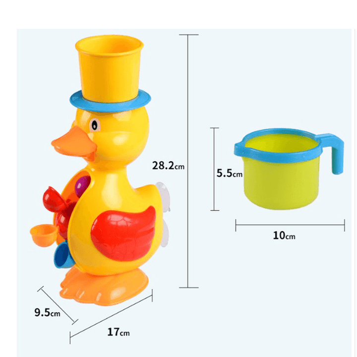 Children'S Bathroom Duck Playing in Water, Waterwheel and Spinning Toy - MRSLM