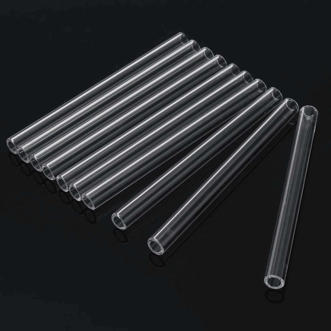 10Pcs Length 100Mm OD 7Mm 2Mm Thick Wall Borosilicate Glass Blowing Tube Lab Factory School Home - MRSLM