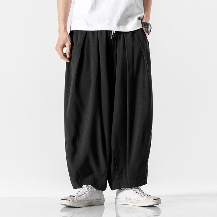 Straight Cropped Harem Pants - MRSLM