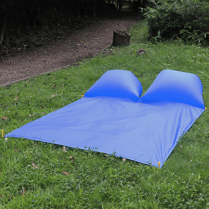 Ipree® Picnic Mat with Pillow Waterproof Air Pillow Portable Damp-Proof Mat with Ground Spike Outdoor Camping Picnic Beach - MRSLM