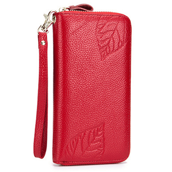 RFID Genuine Leather 6Inch Phone Bag Long Wallet - MRSLM