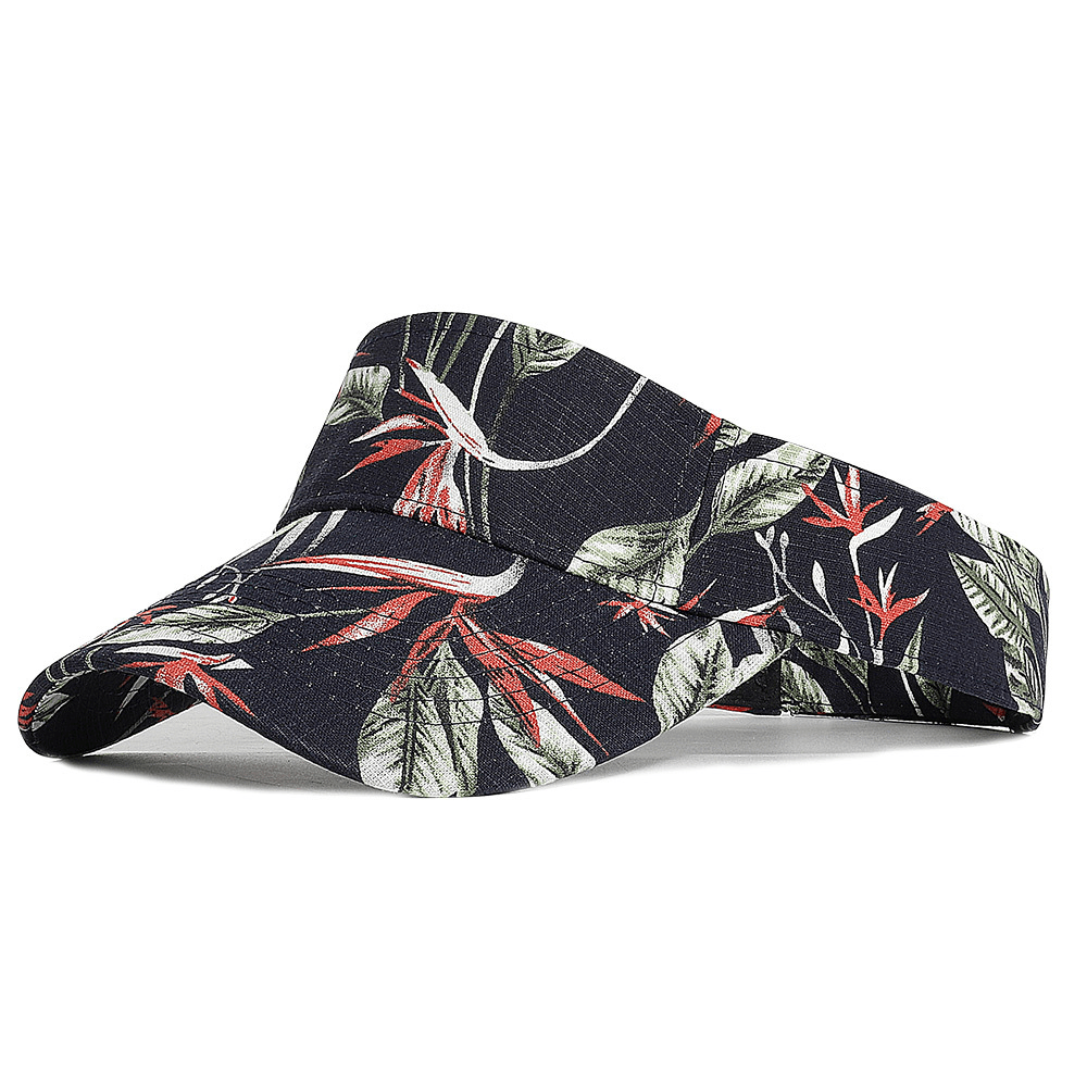 Outdoor Sports Sunshade Printed Floral Empty Top Hat - MRSLM