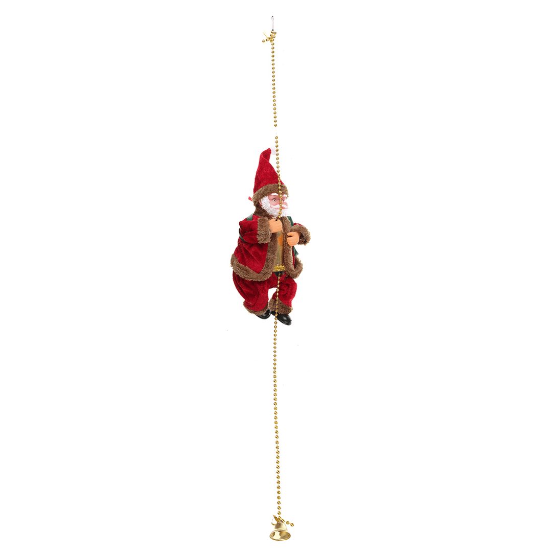 Electric Santa Claus Climbing Ladder Music Decor Christmas Tree Ornaments Gift - MRSLM