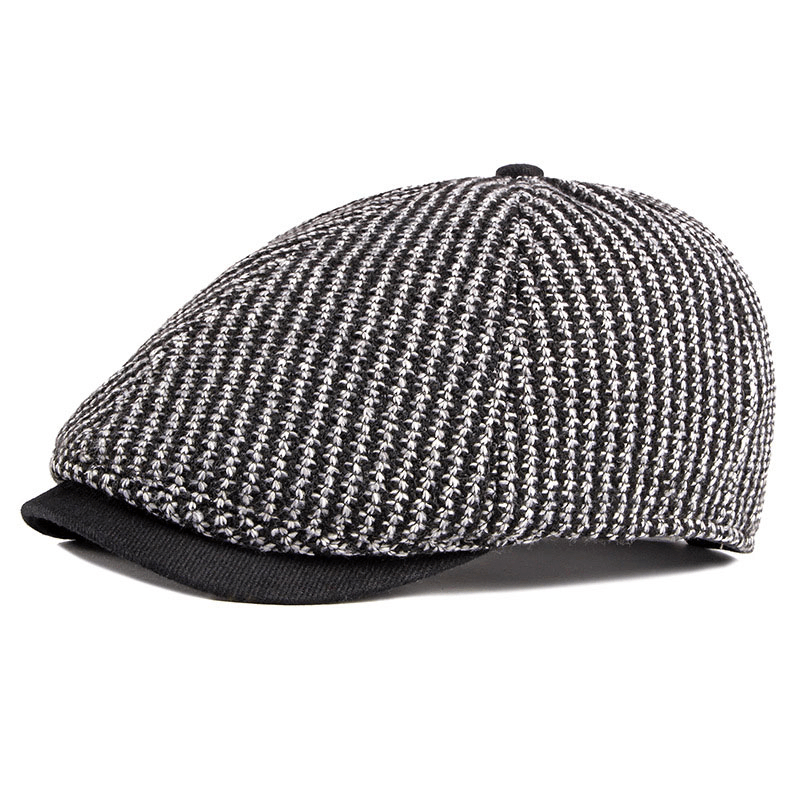 Men'S British Vintage Knitted Beret Cap - MRSLM