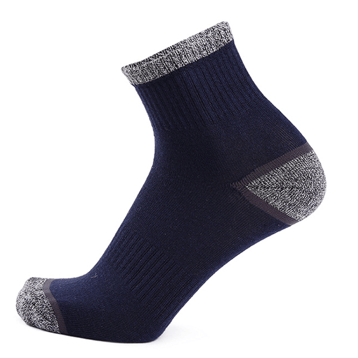 Men Sport Breathable Cotton Middle Tube Socks Casual Elastic Adjustable Socks - MRSLM