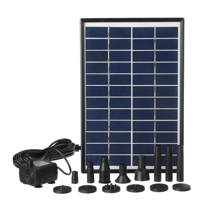 6W 500L/H Solar Fountain Submersible Solar Water Pump Garden Fountain Submersible Pump with Suckers - MRSLM