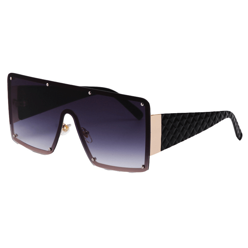 Large Square Frame One-Piece Sunglasses - MRSLM