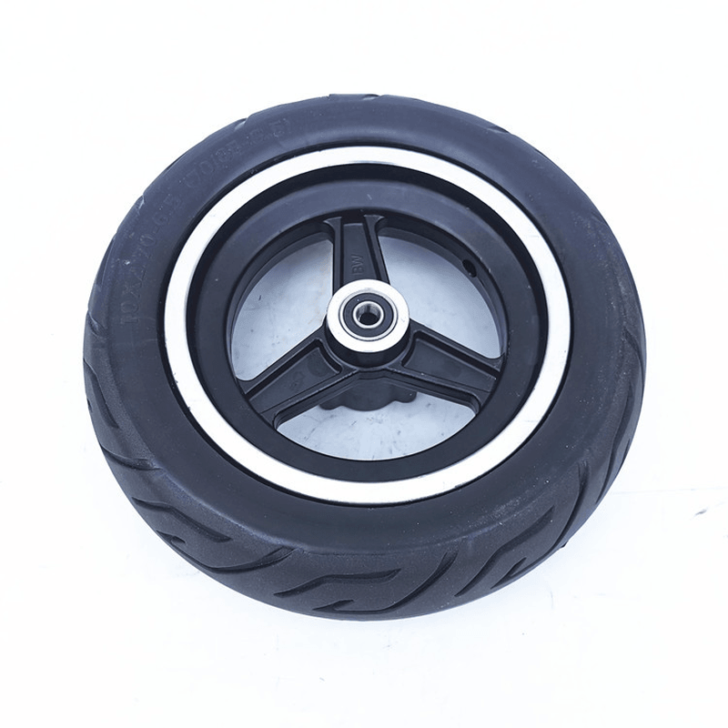 10 Inch 10X2.70-6.5 Electric Scooter Vacuum Tire Set with Disc Brake Inflation Free Solid Tire Scooters Wheels Accessories - MRSLM