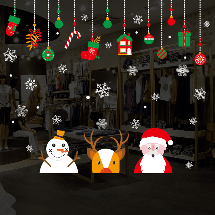 Miico XH9294 Christmas Sticker Home Decoration Sticker Window and Wall Sticker Shop Decorative Stickers - MRSLM