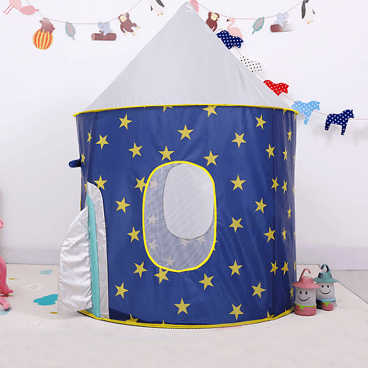 Ipree® Folding Kids Play Tent Rocket Ship Children Playhouse Tent Outdoor Garden Game Camping Room Bady Gift - MRSLM