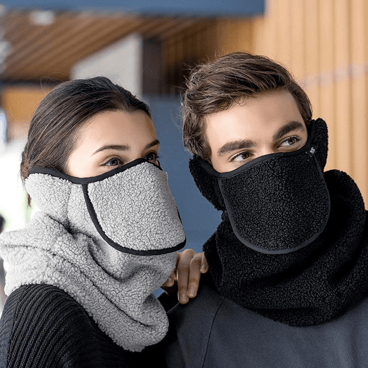 Men Women Winter Warm Cold Dustproof Face Mask Breathable Warm Ears Outdoor Cycling Ski Travel Mouth Face Mask - MRSLM