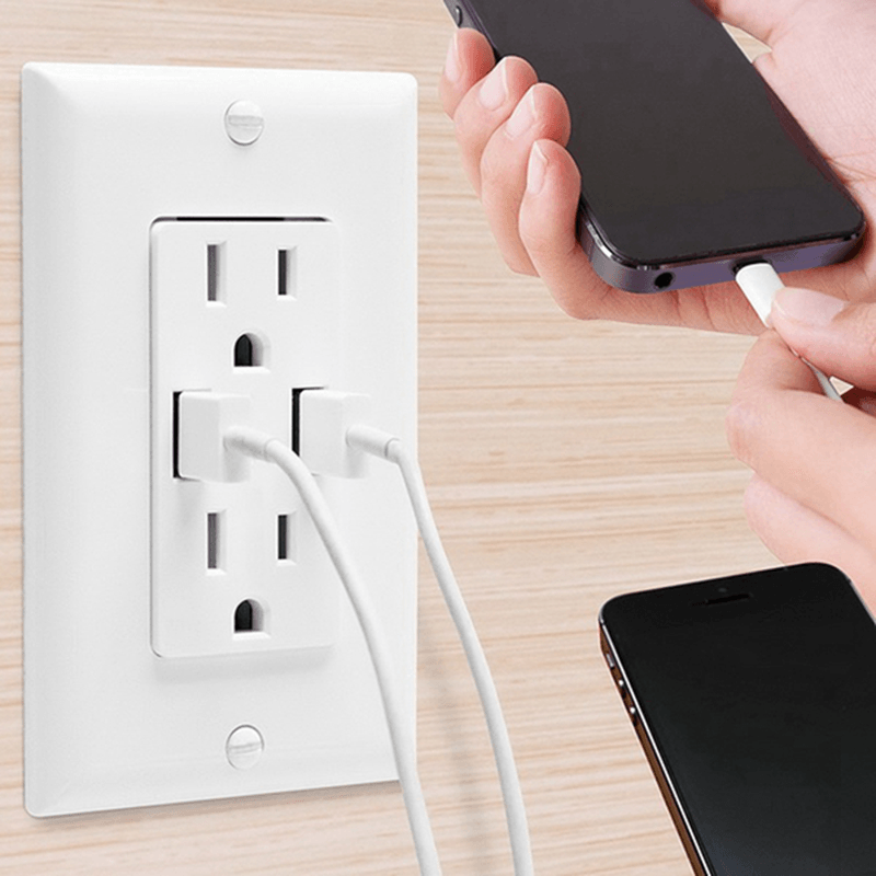 US Wall Socket 2 USB Outlets 2.4A/3.1A/4.2A Charger Socket Wall Socket Panel Switch - MRSLM