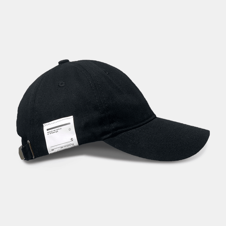 Unisex Cotton Side Label Patch Casual Fashion Adjustable Suncreen Baseball Caps - MRSLM