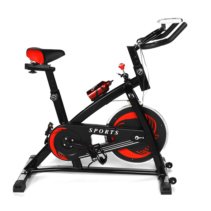 LCD Exercise Bike Aerobic Sport Cycling Stationary Bicycle Ultra-Quiet Adjustment Gym Indoor Fitness Equipment - MRSLM