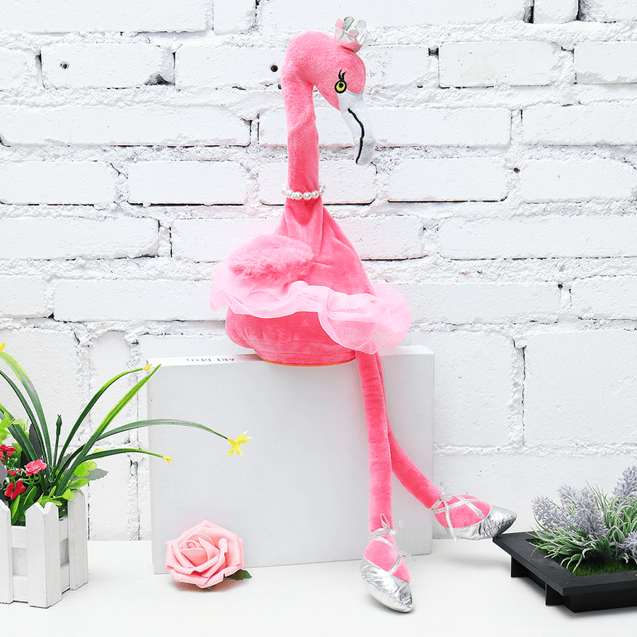 Flamingo Singing Dancing Pet Bird 50Cm 20Inches Christmas Gift Stuffed Plush Toy Cute Doll - MRSLM