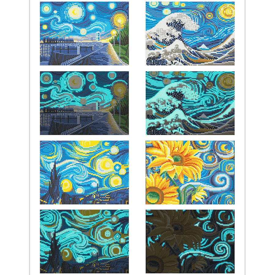 Luminous Diamond Painting Full of Diamond Paste Diamond Landscape Decorative Painting - MRSLM