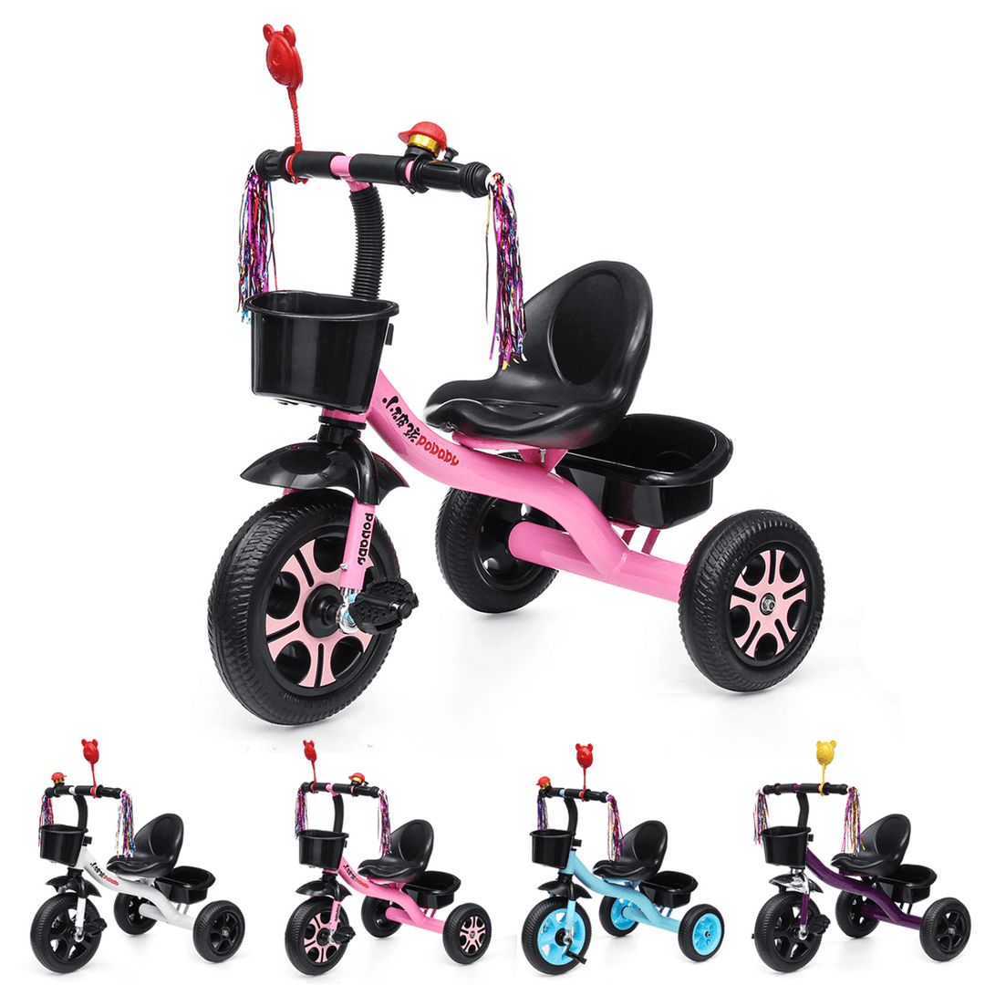 BIKIGHT 3 Wheels Kids Ride on Tricycle Bike Children Ride Toddler Balance Baby Mini Bike Safety - MRSLM