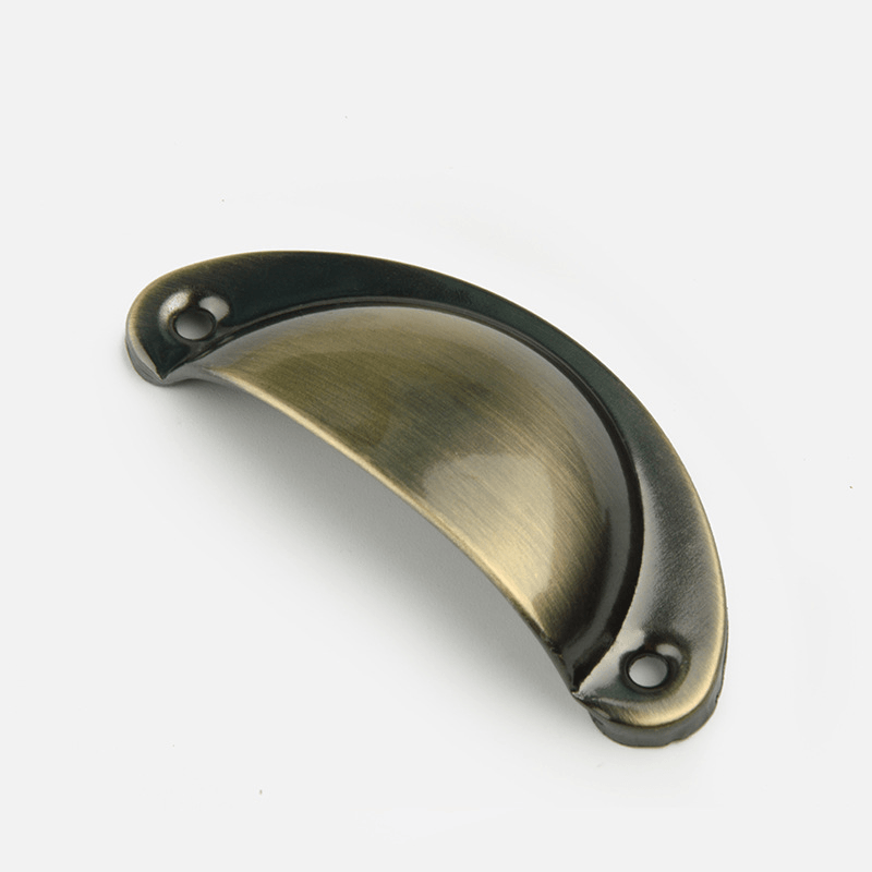 Shell Handle Medical Cabinet Drawer Handle Semi-Circular Simple Retro Chinese Handle Bronze Antique Small Handle - MRSLM