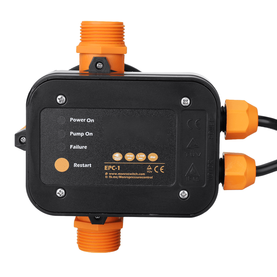 110V-240V Automatic Water Pump Electric Switch Control Pressure Controller 10Bar - MRSLM