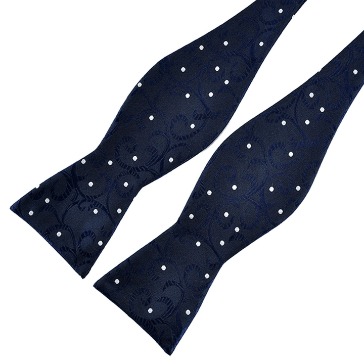 Pensee Men'S Bow Ties Casual Polka Dot Paisley Jacquard Woven Silk Neckties Accessory - MRSLM