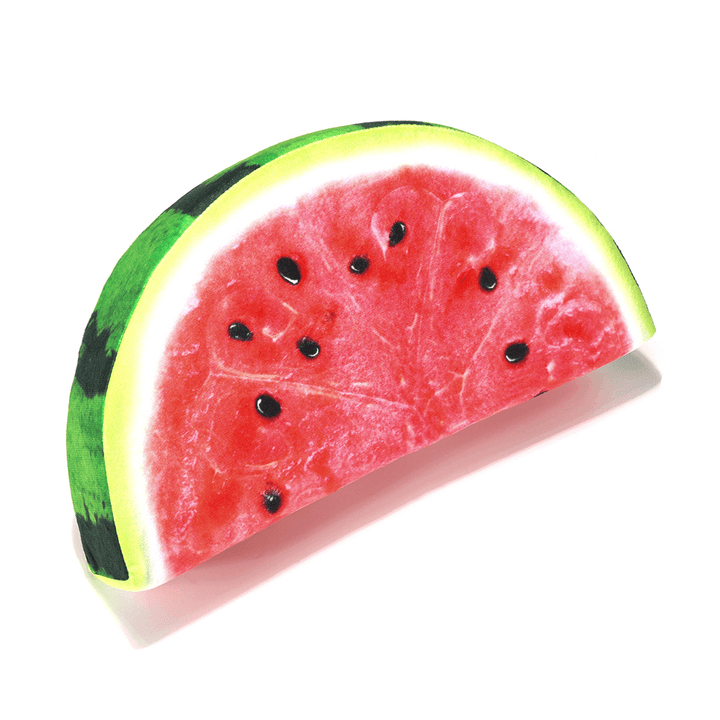 Semi-Circular Watermelon Grapefruit Orange Kiwifruit Simulation Fruit Plush Doll Summer Relief Nap Pillow Toys - MRSLM