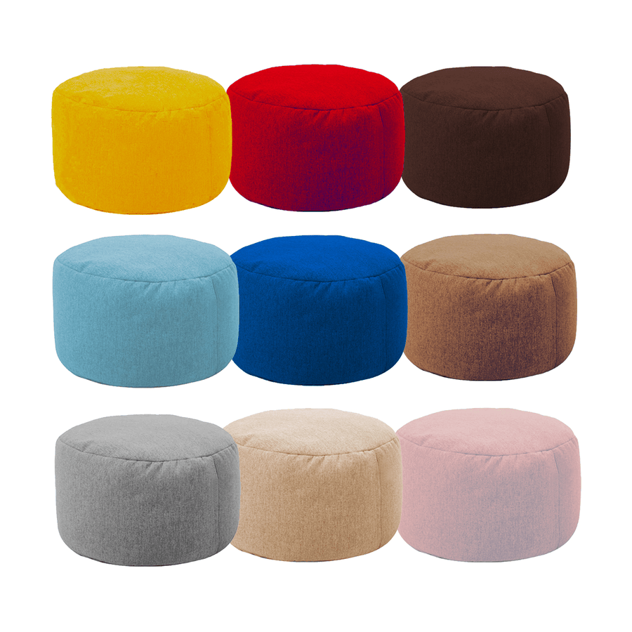 Nesloth Small round Beanbag Sofas Cover without Filler Upholstered Velvet Footstool Chair Pouf Puff Couch Tatami Living Room - MRSLM