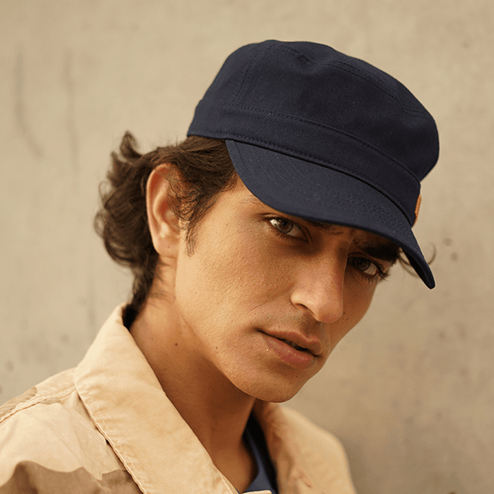 NUZADA Unisex Solid Adjustable Peaked Cap Leisure Outdoor Visor Forward Flat Hat - MRSLM