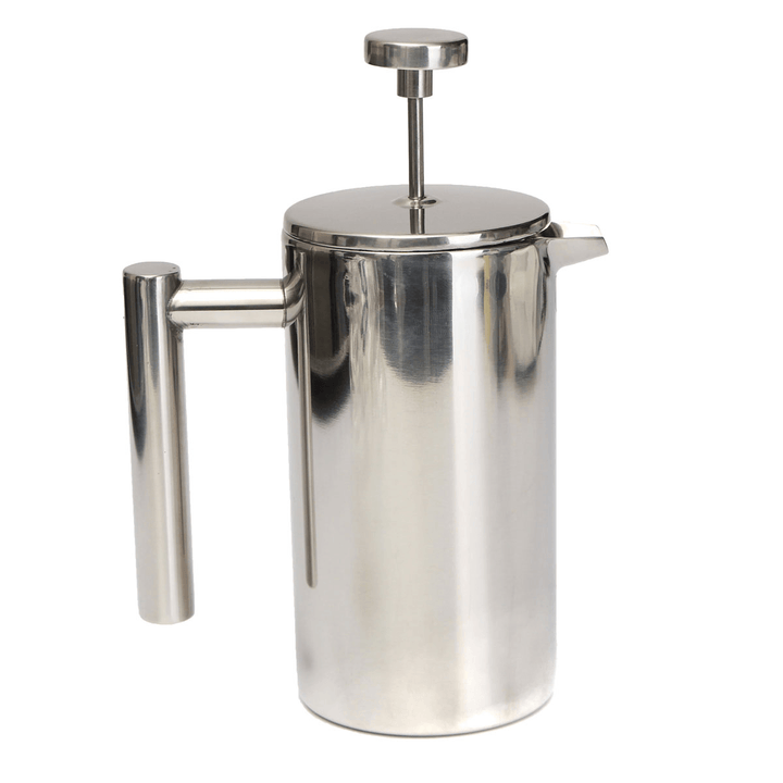 800/1000Ml Stainless Steel Double-Deck Cafetiere Filter Tea Coffee Maker Water Bottle - MRSLM