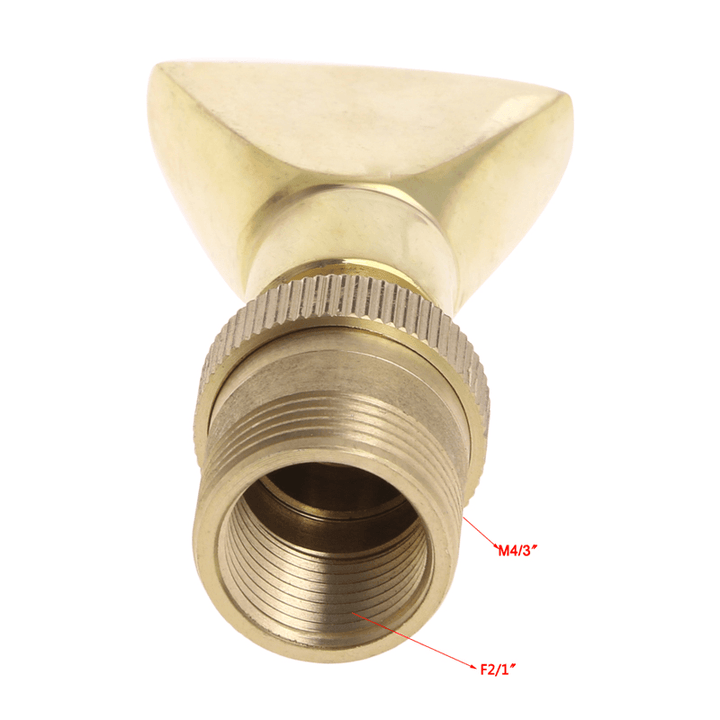 1/2" DN15 3/4" DN20 Garden Brass Fountain Pond Water Nozzle Fan Shape Sprinkler Spray Head - MRSLM